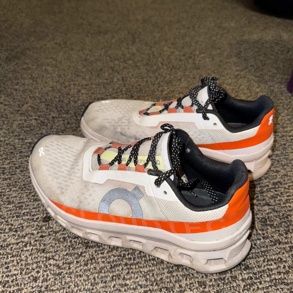 OnCloud Cloudmonster Sneakers - White and Orange